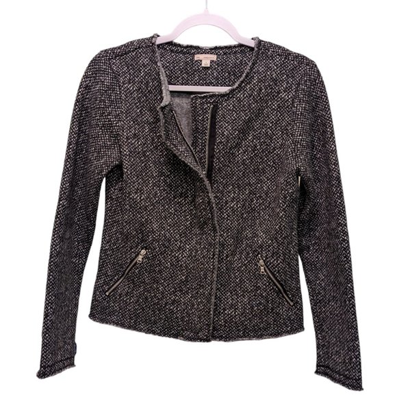 GAP Jackets & Coats Womens Gap Zip Up Cropped Jacket Blackwhite